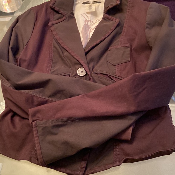 Cotelac Mixed Media Cropped Jacket - Picture 6 of 12